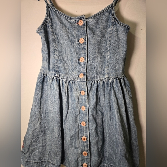 Polo Ralph Lauren Girls 4T Adjustable Spaghetti Strap Button Up Denim Dress - Picture 5 of 8